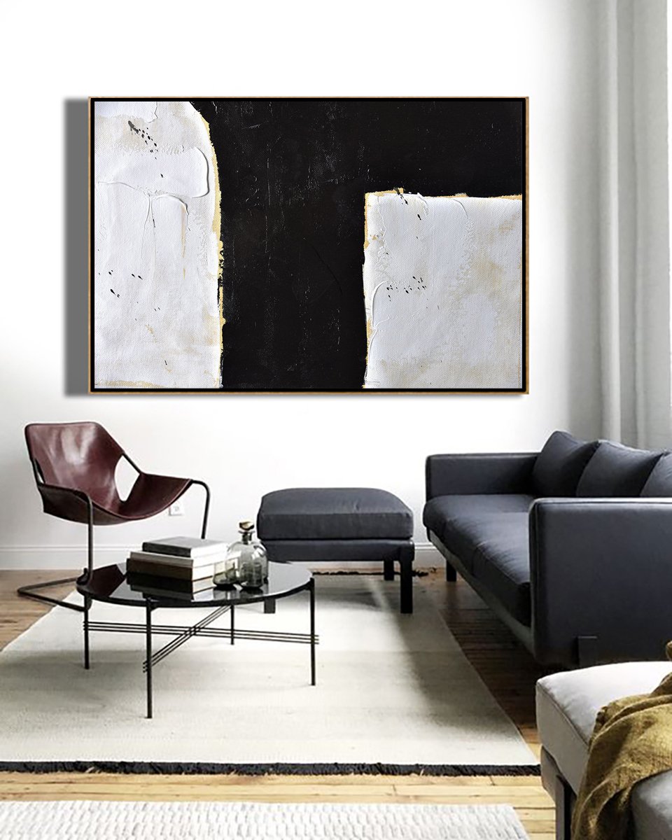 Horizontal Palette Knife Minimalist Art #C36Z - Click Image to Close